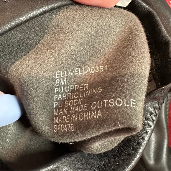 Steve Madden Ella Boots Knee High Platform Faux Leather Block Heeled. Black - Picture 12 of 13